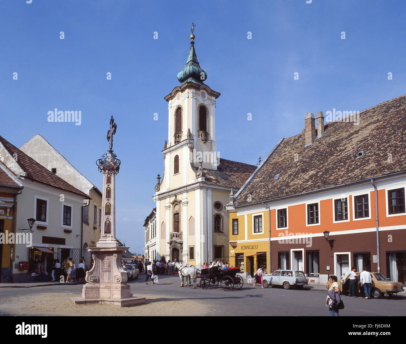 Fő tér (Main Square), Szentendre, Pest County, Central Hungary Region, Republic of Hungary Stock Photo