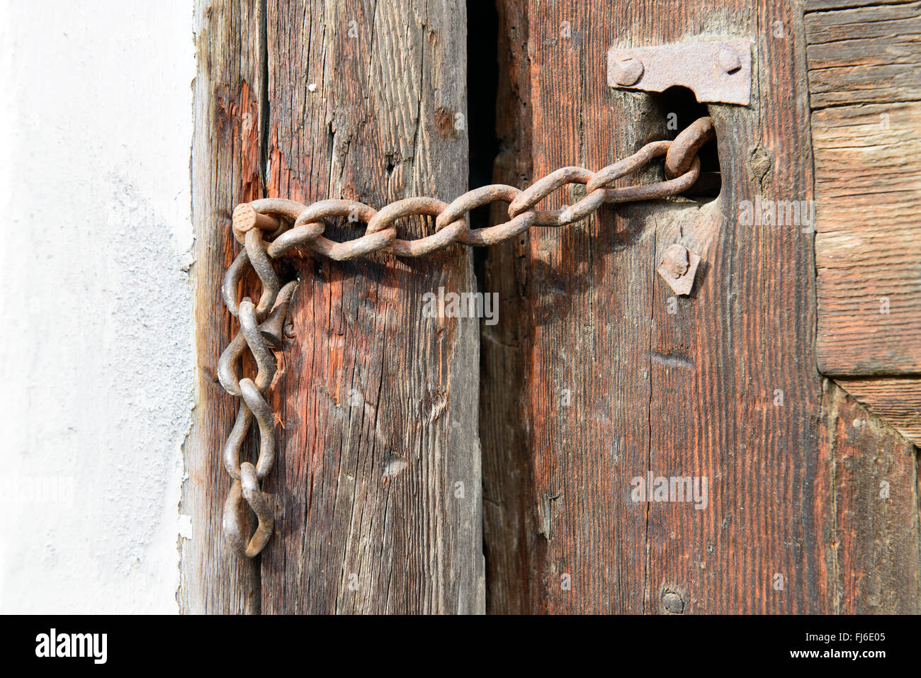 Antikes Türschloss | ancient door lock Stock Photo