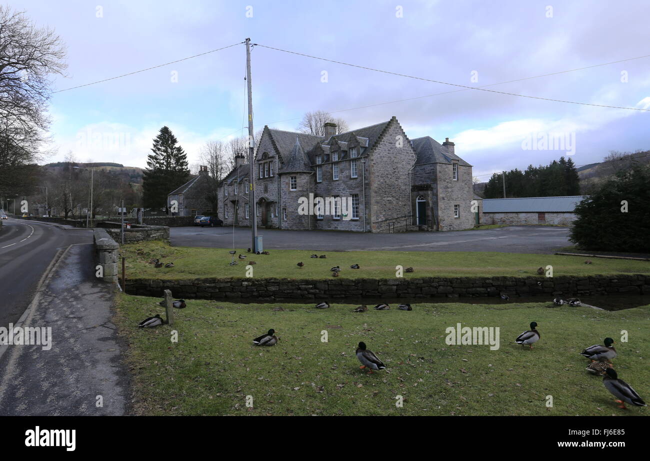Exterior of Blair Atholl village hall Scotland February 2016 Stock