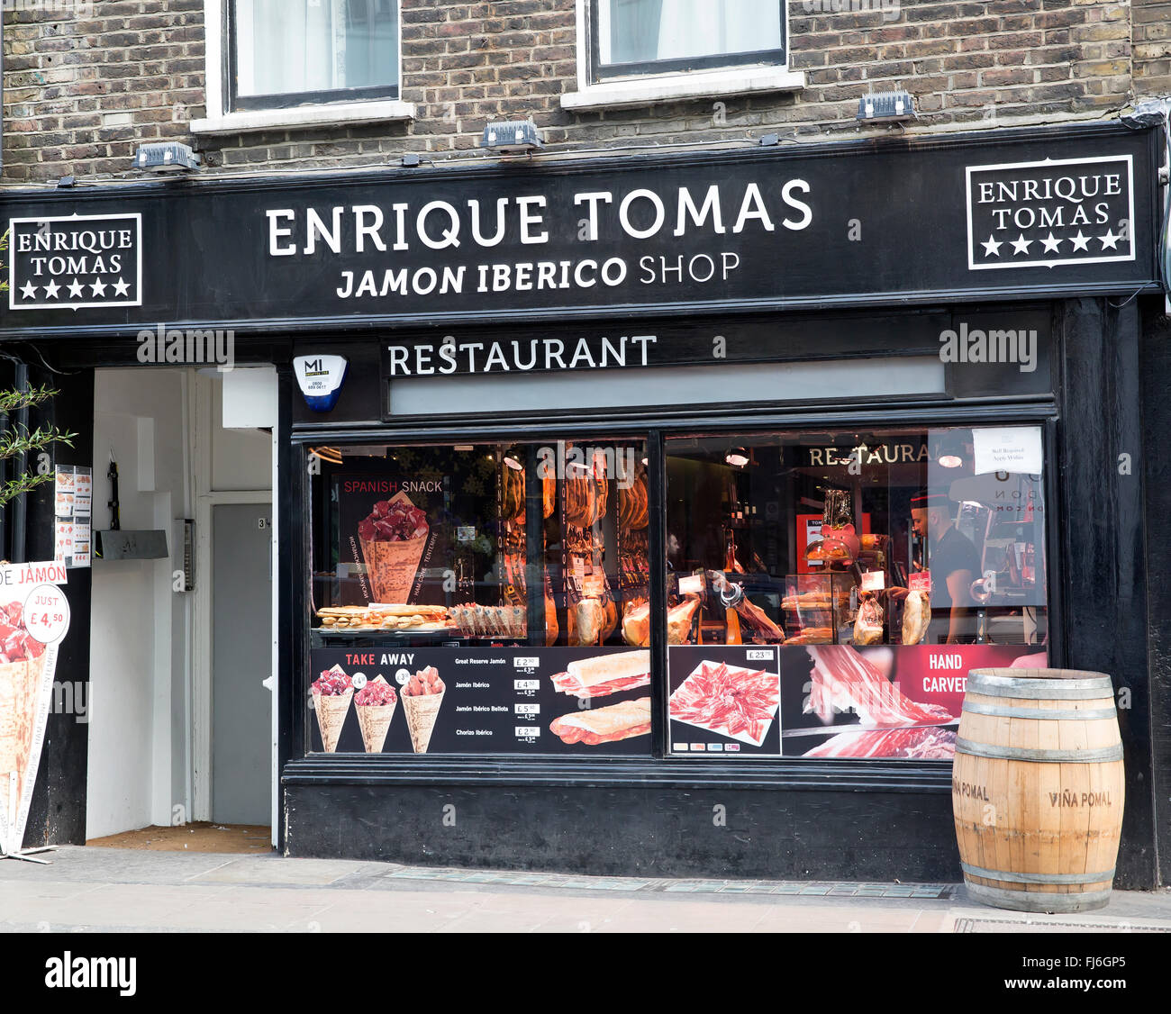 Enrique Tomas delicatessan in Wardour St, London Stock Photo