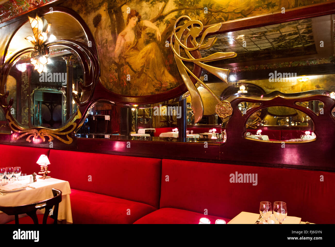 Interior of the restaurant Maxim's Paris France Stock Photo