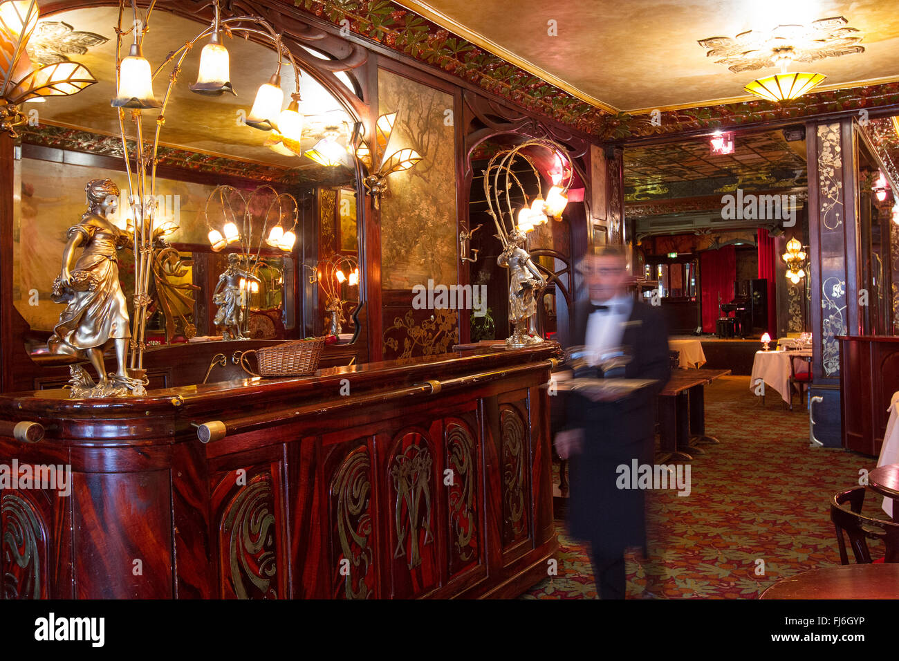 Interior of the restaurant Maxim's de Paris France Stock Photo