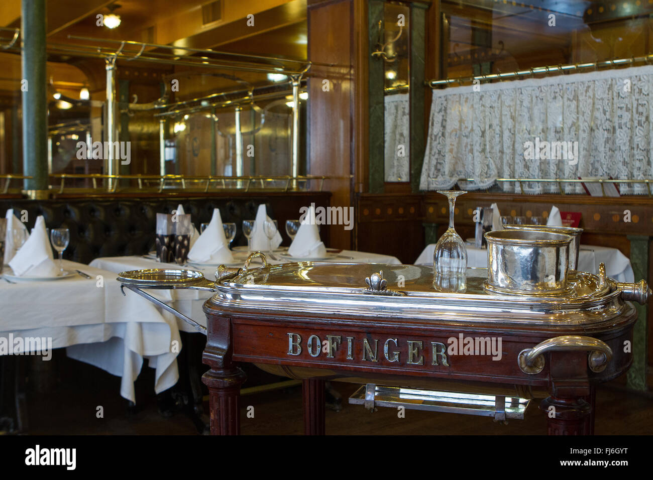 Interior of the historic Parisian brasserie Bofinger Paris France Stock Photo