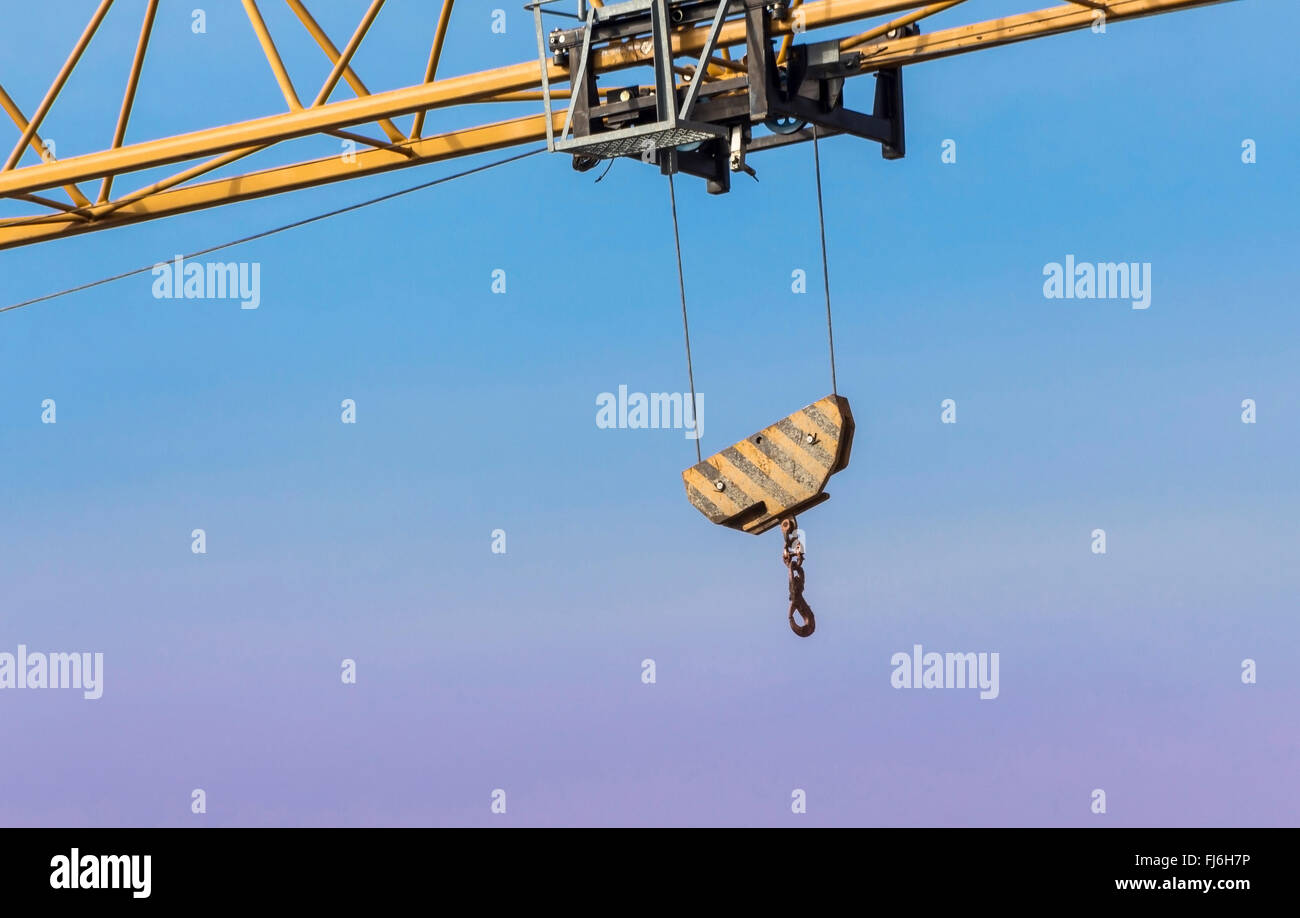 Crane working jib Stock Photo Alamy