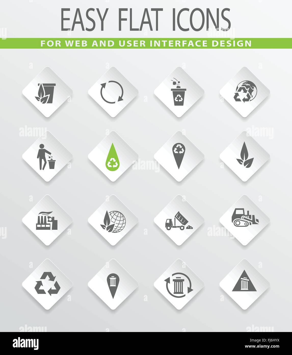 Garbage icons set Stock Vector Image & Art - Alamy