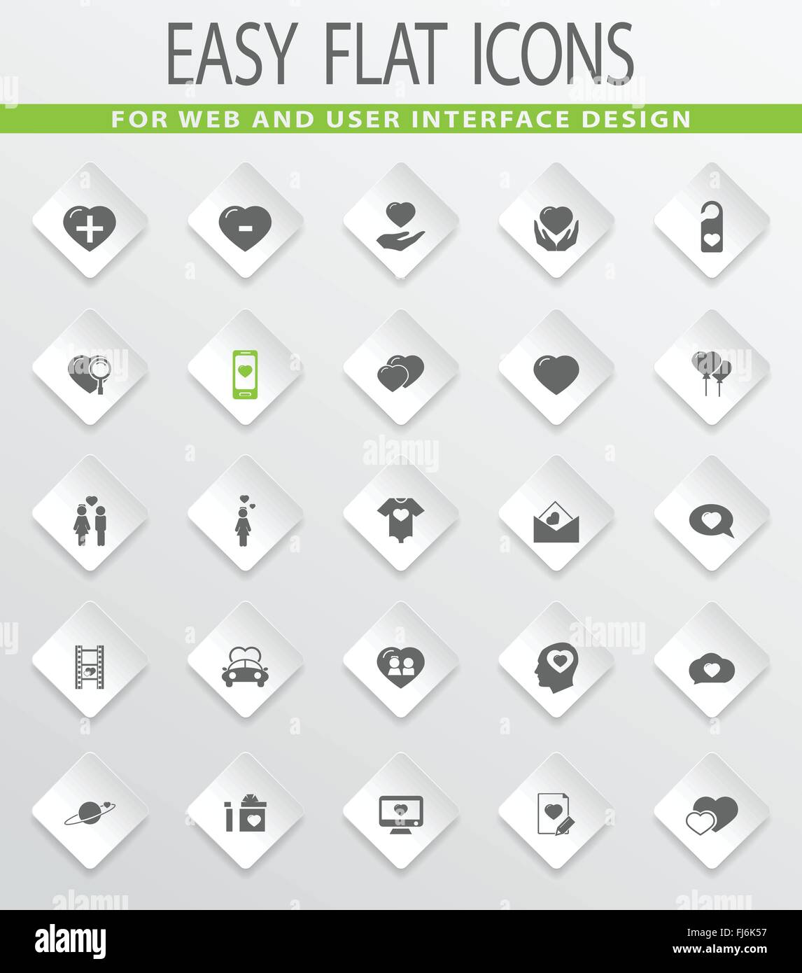 Heart Icon Set Stock Vector Image & Art - Alamy