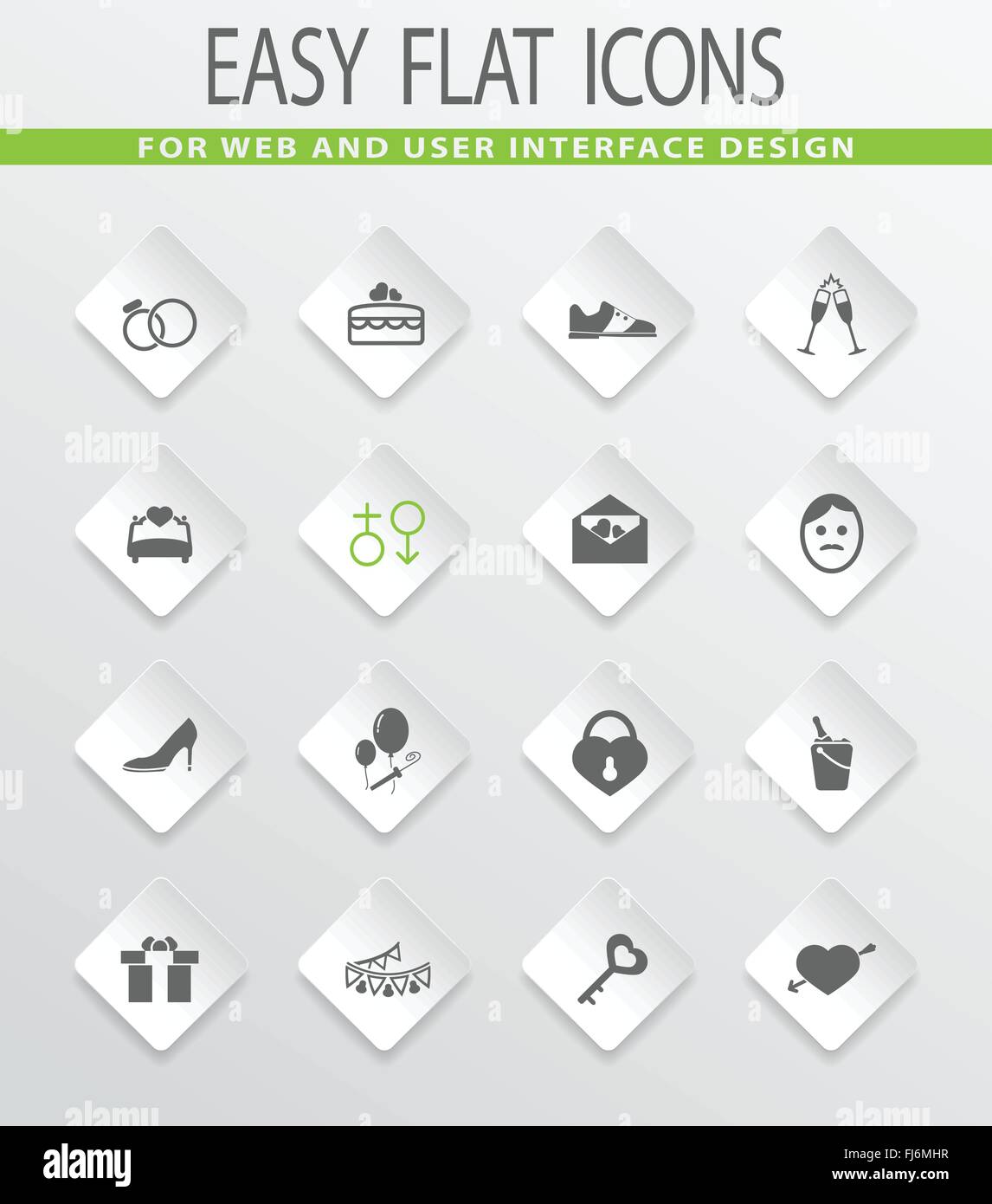 Wedding icons set Stock Vector Image & Art - Alamy