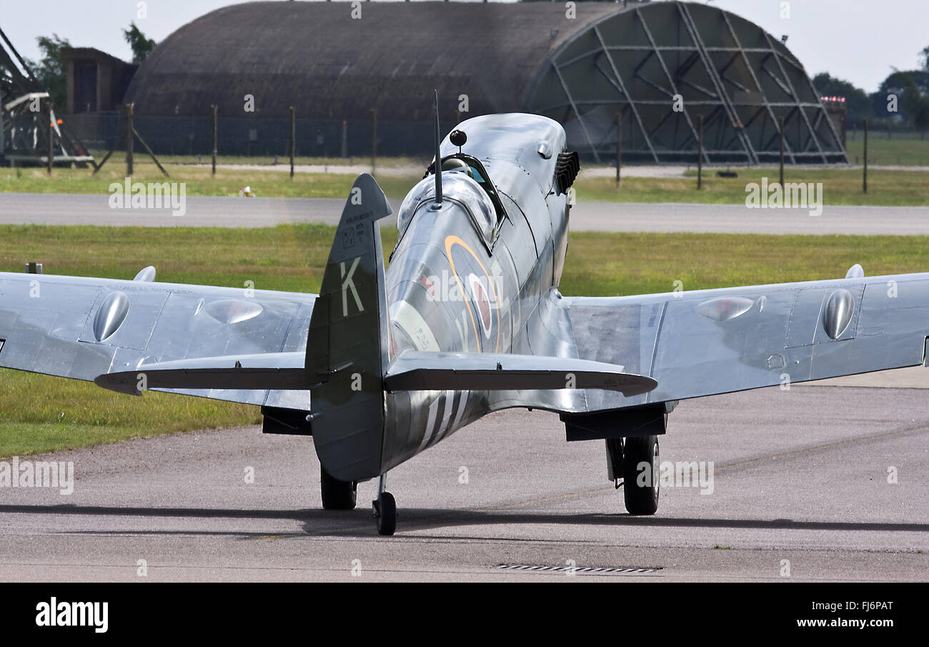 Spitfire MK356 at RAF Coningsby. Stock Photo