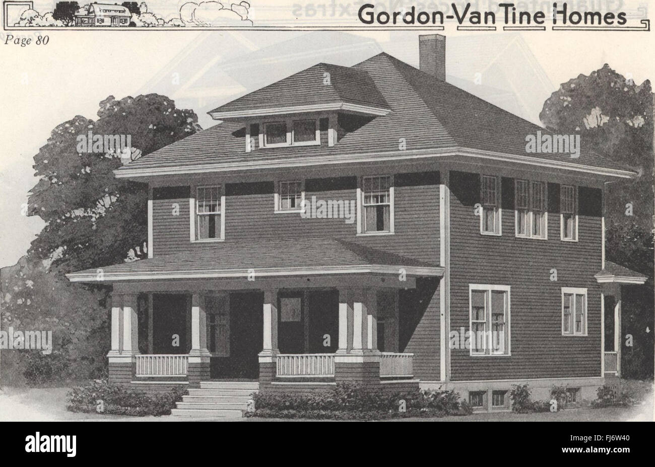 A catalog from 1921 showcasing GordonVan Tine homes, with detailed