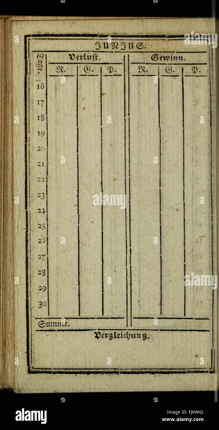 Gothaischer Hofkalender - genealogisches Taschenbuch der fC3BCrstlichen HC3A4user (1764) Stock Photo