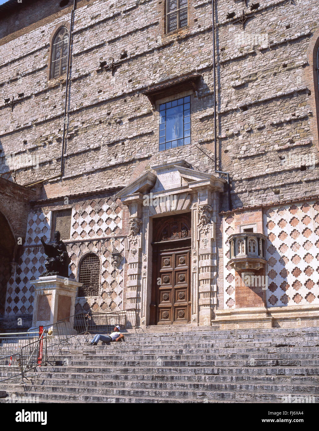 The Cathedral of San Lorenzo, Piazza Dante, Perugia, Perugia Province, Umbria Region, Italy Stock Photo