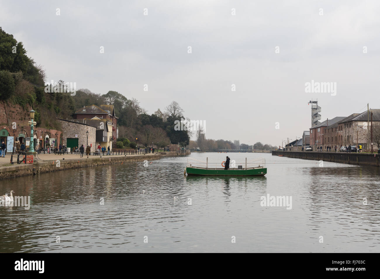 Exeter Quay Butts Ferry a handoperated pedestrian cable ferry that