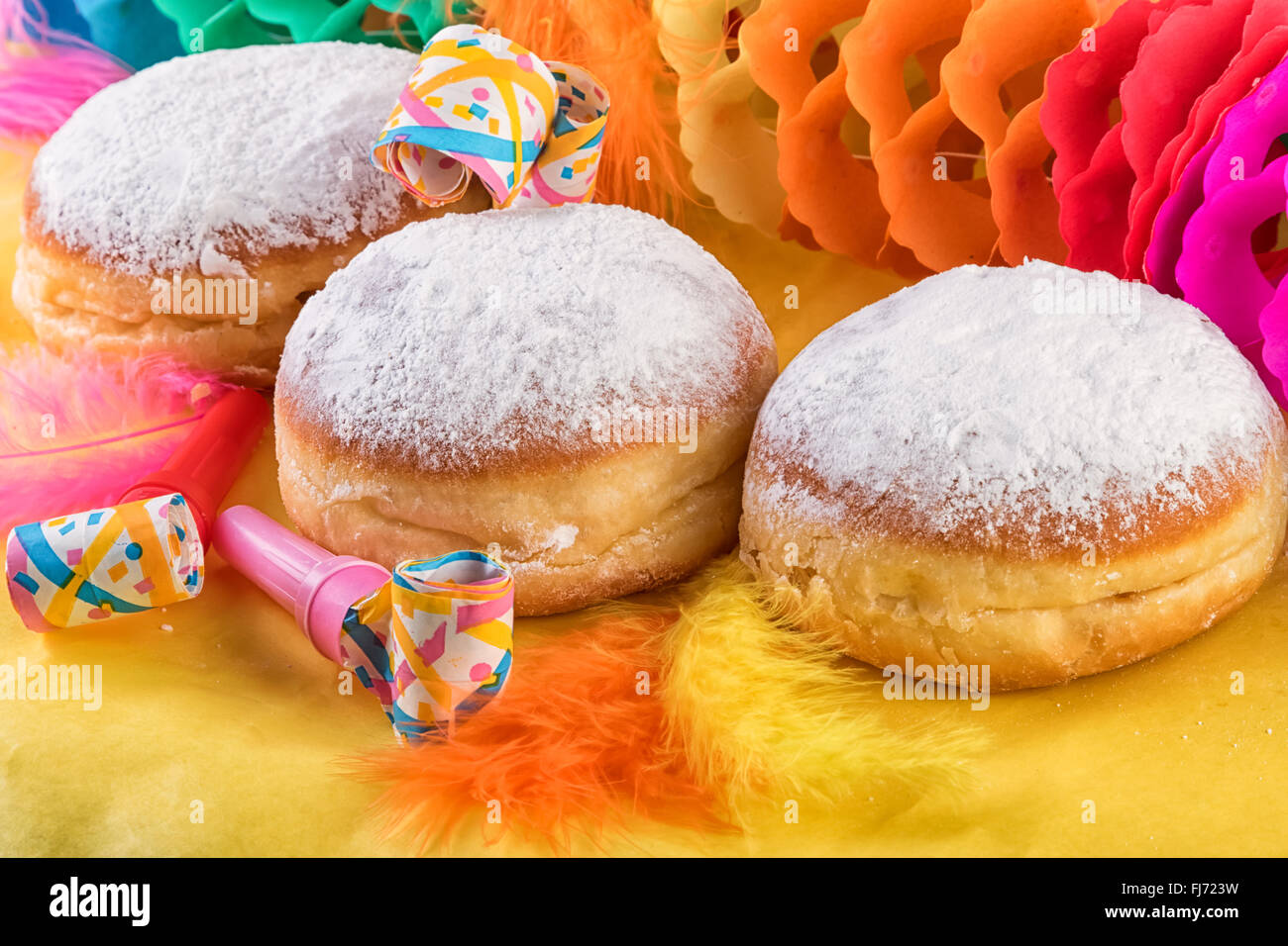 Berliner Traditional German Sweet Donuts Doughnuts Stock Photo