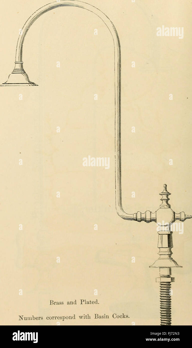 Illustrated catalogue of plumbers' brass work, copper, iron, and earthen ware, and plumbing materials (1866) Stock Photo