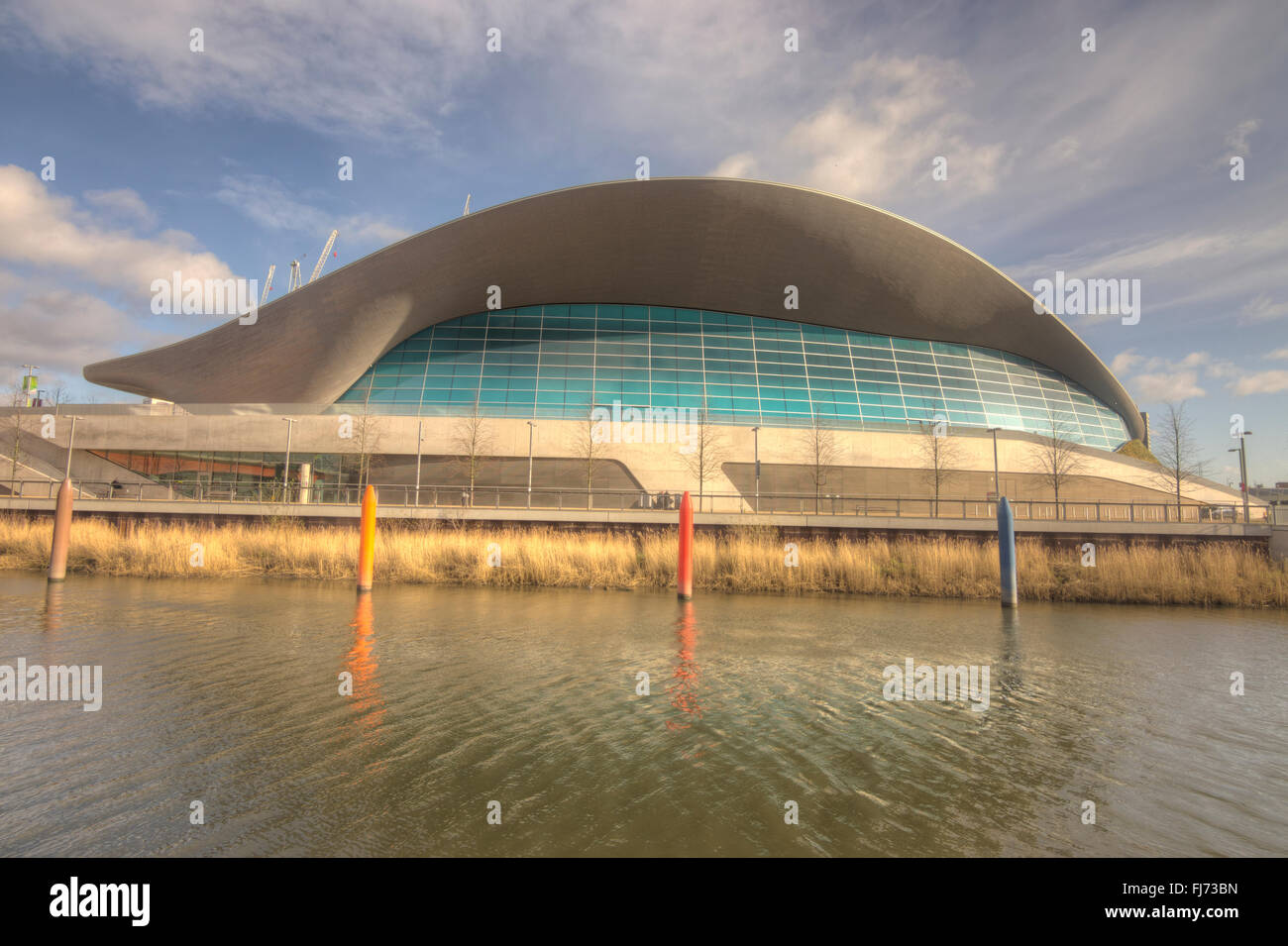 The London Aquatics Centre swimming pools  Olympic Park Stratford, Stock Photo