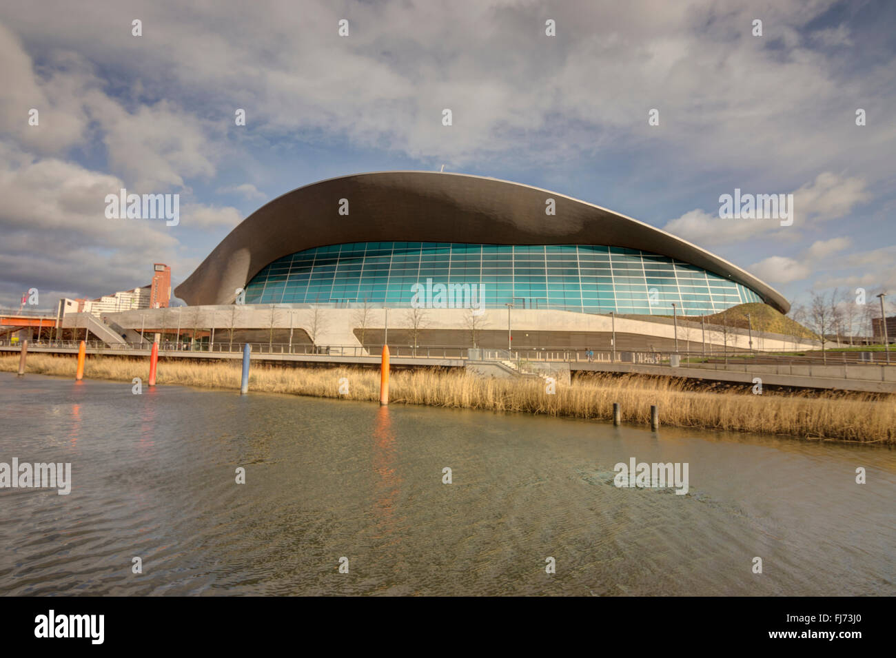 The London Aquatics Centre swimming pools  Olympic Park Stratford, Stock Photo