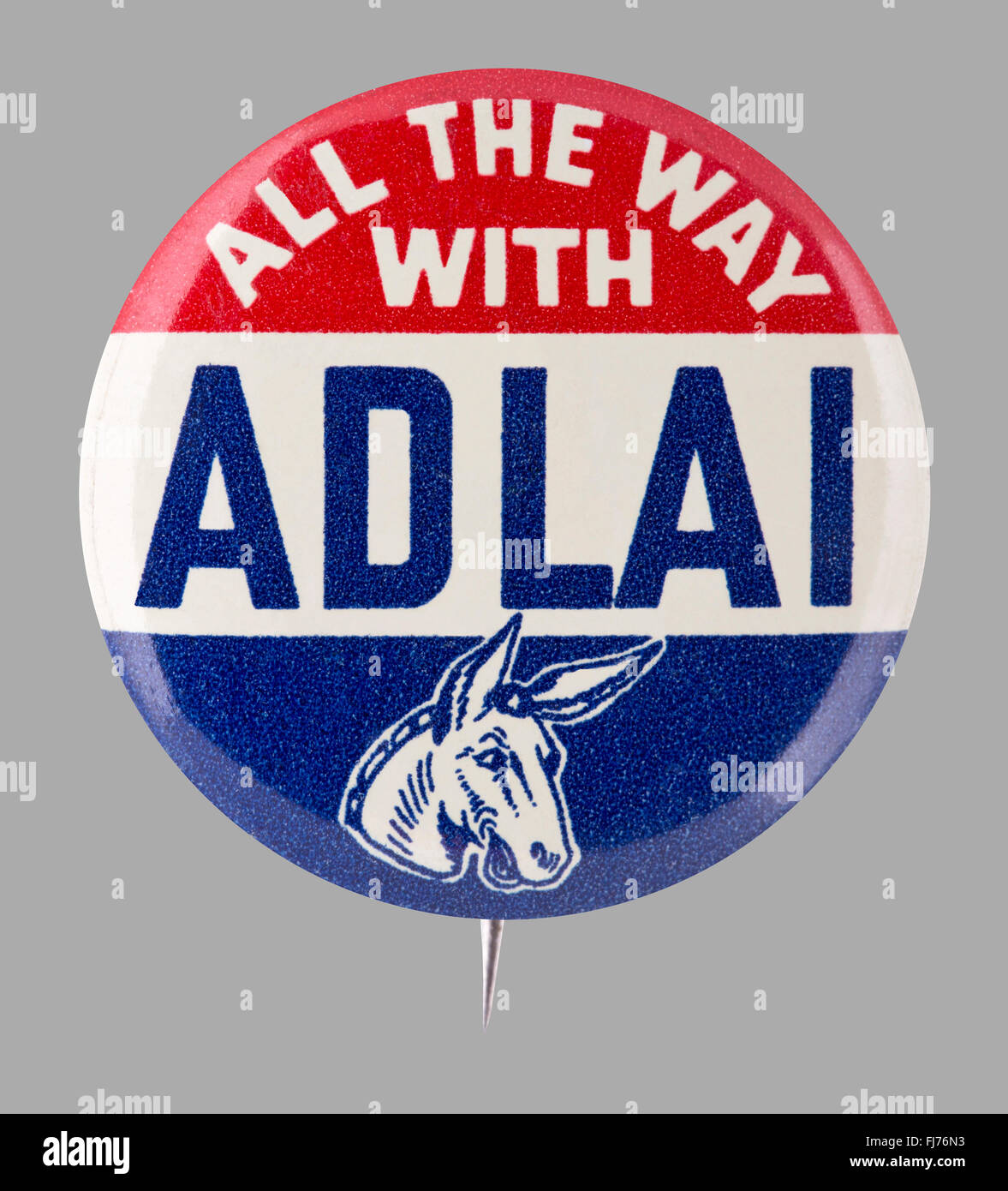 1956 US presidential campaign button for Adlai Stevenson Stock Photo