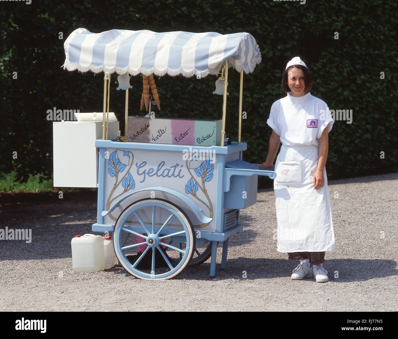 Ice cream seller, Stadpark, Vienna, Wein, Republic of Austria Stock Photo
