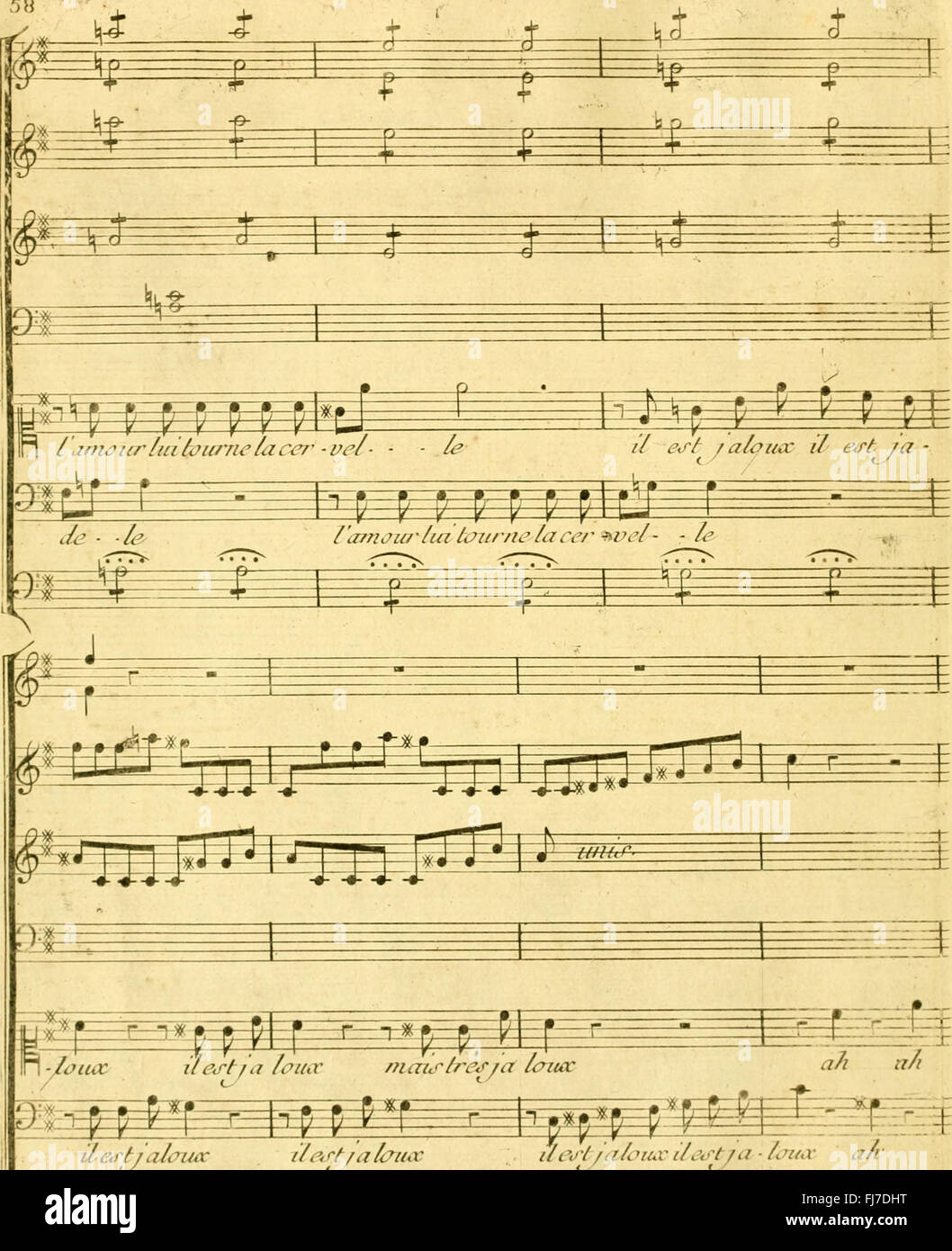 Partition de l'amant jaloux - comC3A9die en trois actes uvre XV (1779)