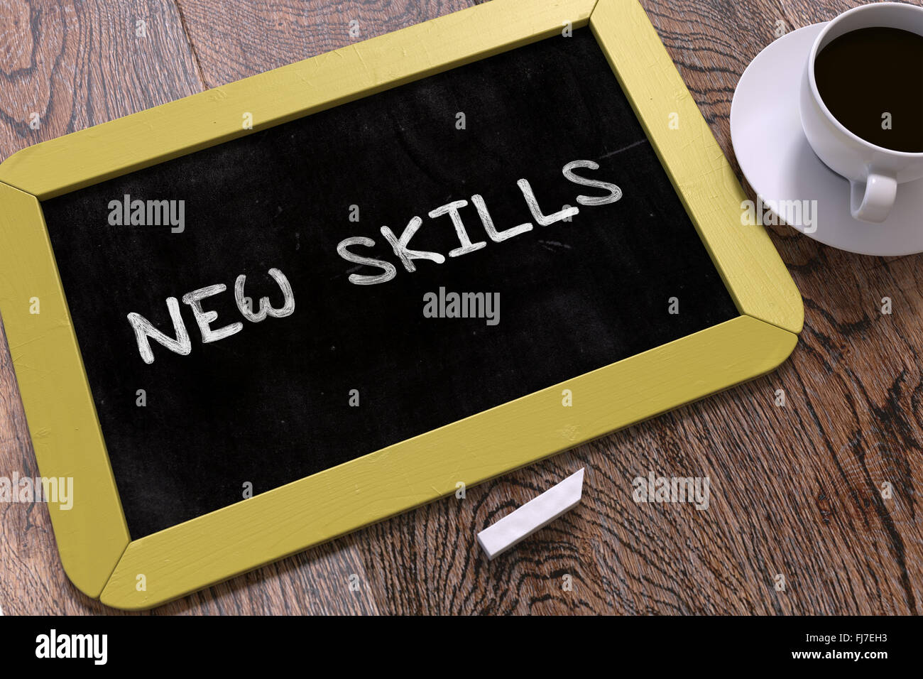 New Skills Concept Hand Drawn on Chalkboard. Stock Photo