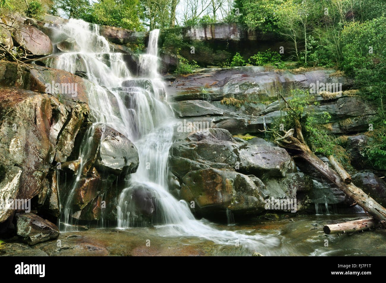 Ramsey Cascades in Gatlinburg, Tennessee, U.S.A. Stock Photo