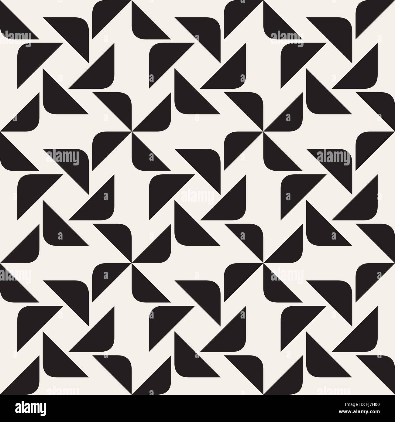 Vector Seamless Black and White Geometric Pattern Stock Vector Image ...
