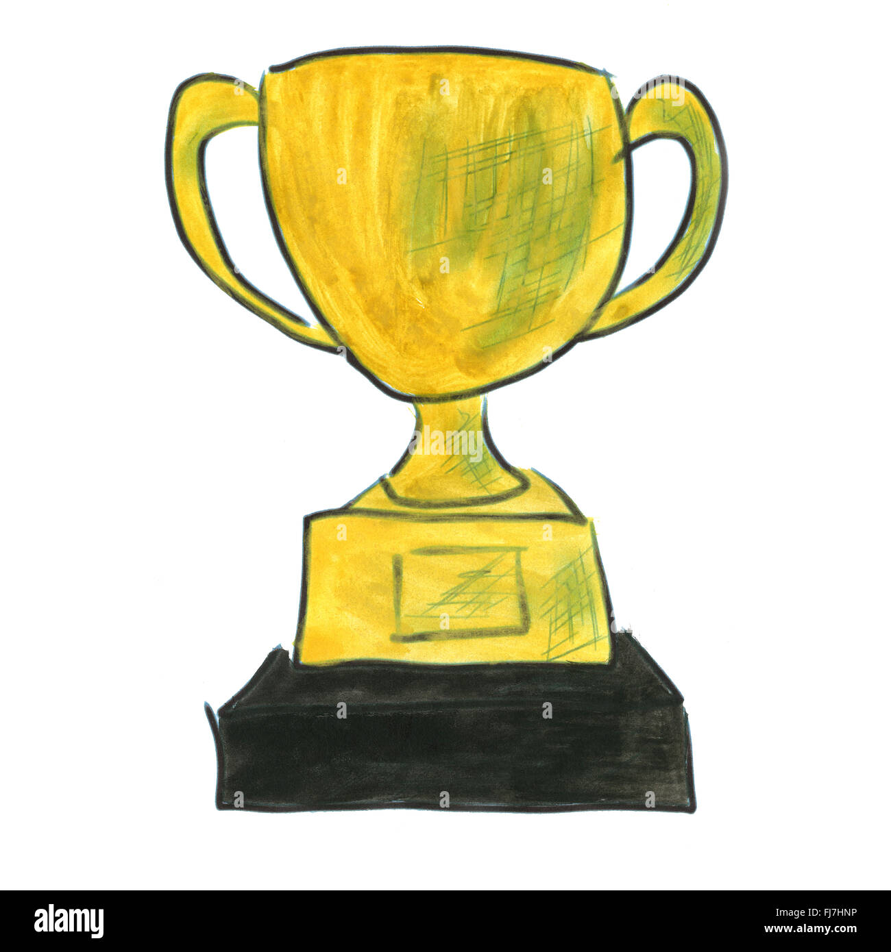 Drawing winner cup trophy prize Cut Out Stock Images & Pictures Alamy