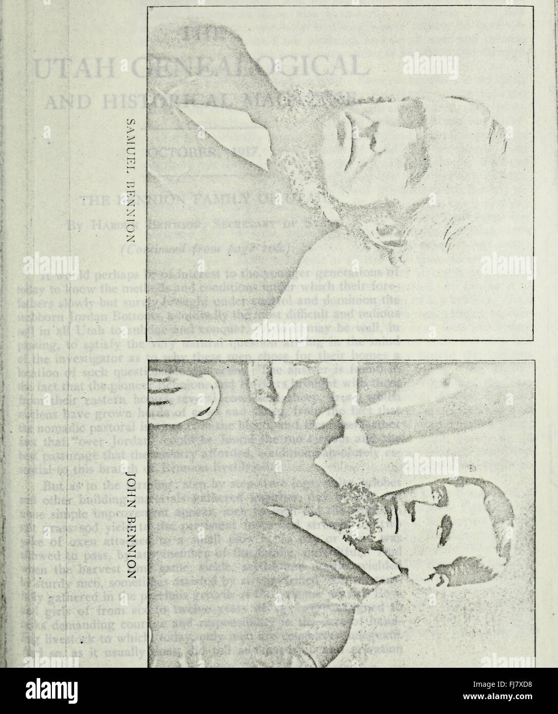 The Utah genealogical and historical magazine (1917) Stock Photo