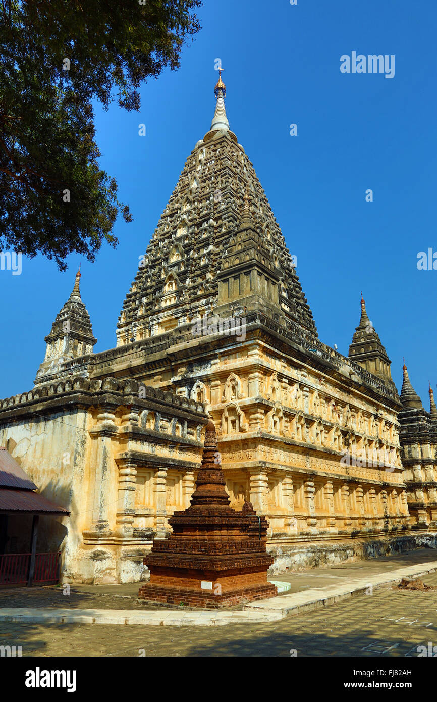 Mahabodhi Pagoda in Old Bagan, Bagan, Myanmar (Burma) Stock Photo