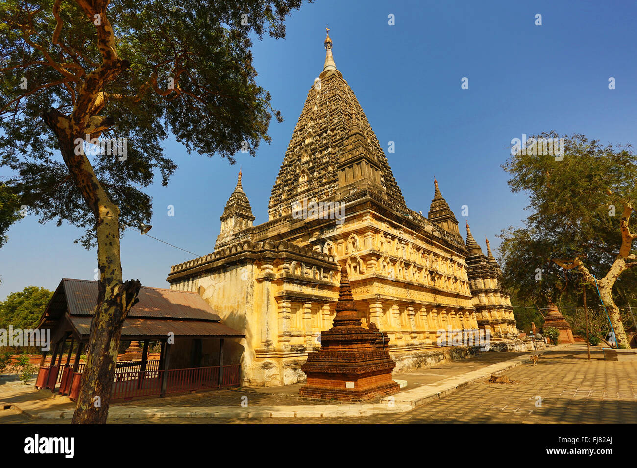 Mahabodhi Pagoda in Old Bagan, Bagan, Myanmar (Burma) Stock Photo