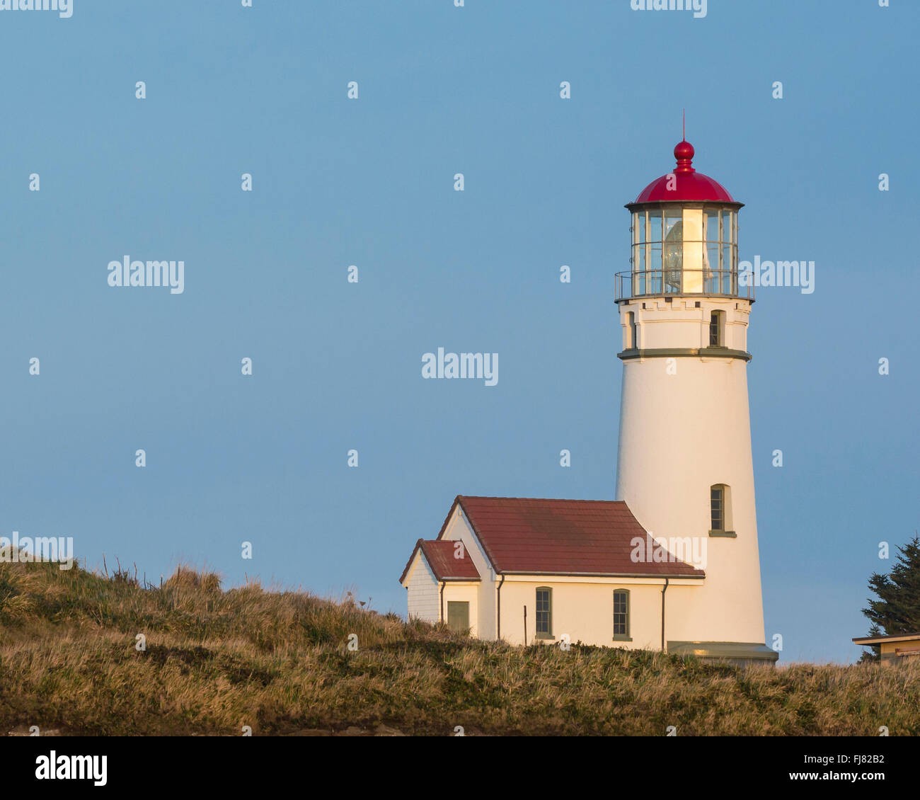 Cape Blanco Lighthouse, southern Oregon coast. Stock Photo