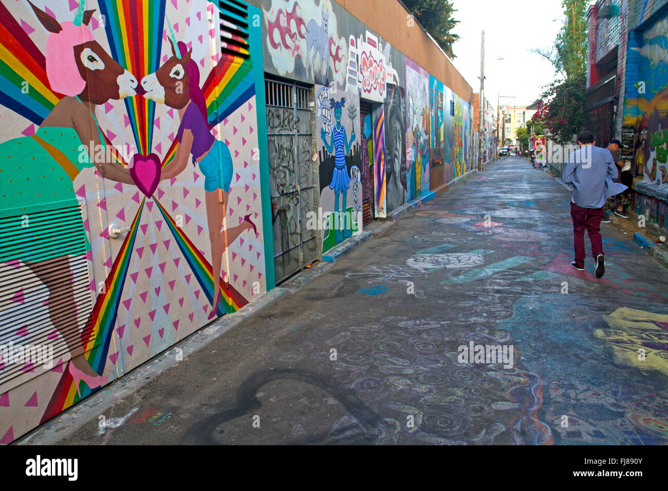 Murals in San Francisco's Mission district Stock Photo
