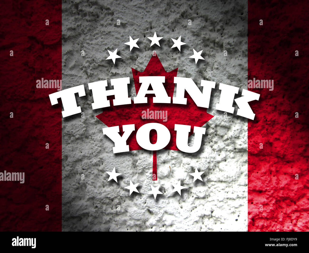 Thank you canada card with canadian flag grunge style background Stock Photo Alamy