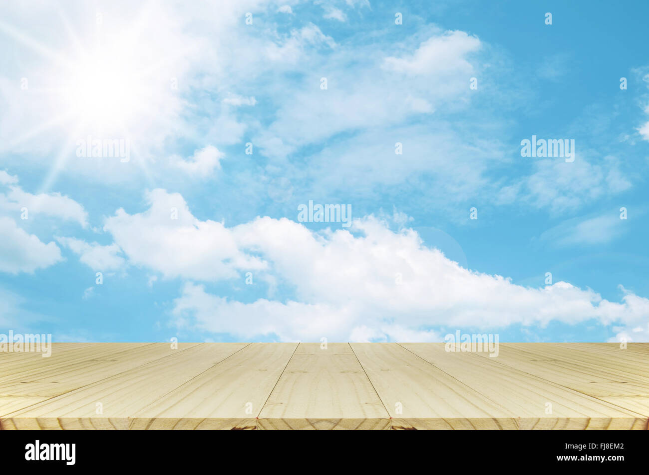 Outdoor picnic background on sun shine day. Stock Photo