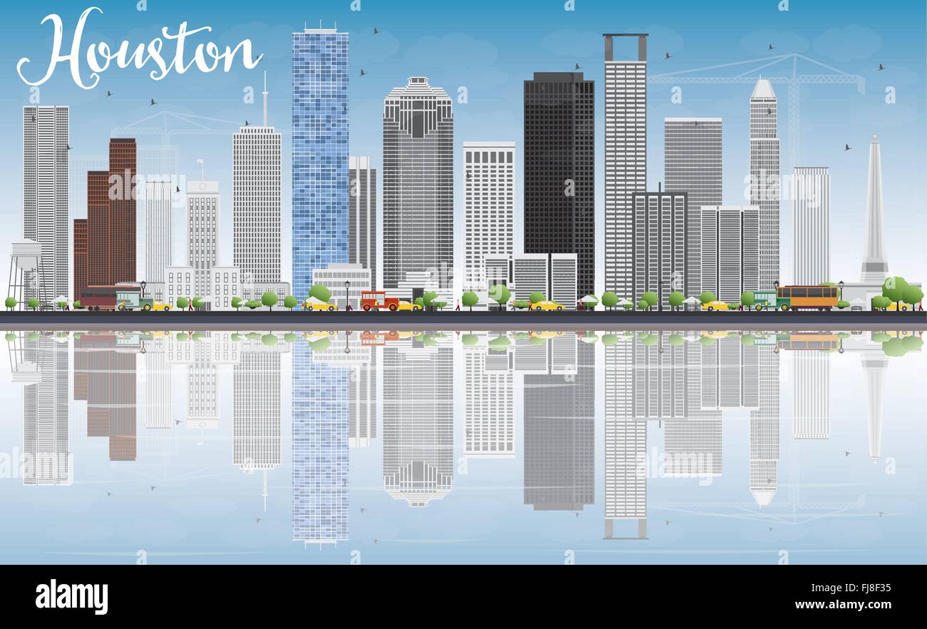Houston texas skyline Stock Vector Images - Alamy