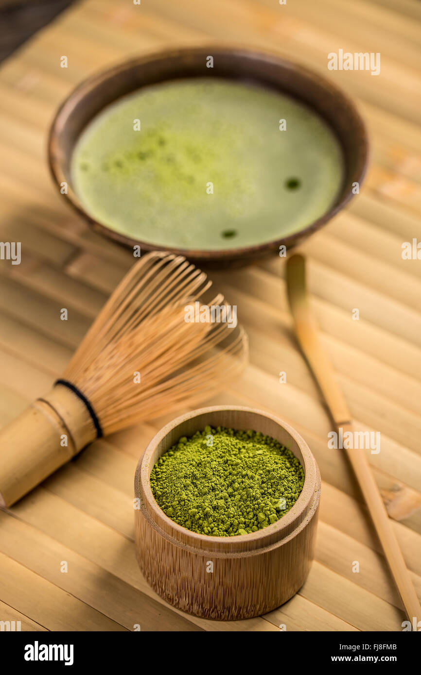 Green tea in powder hires stock photography and images Alamy
