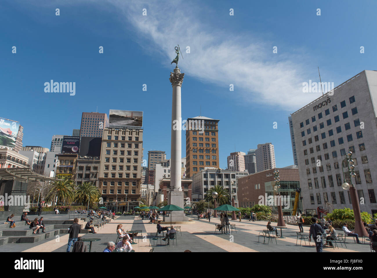 Union Square, Central San Francisco, California, USA Stock Photo