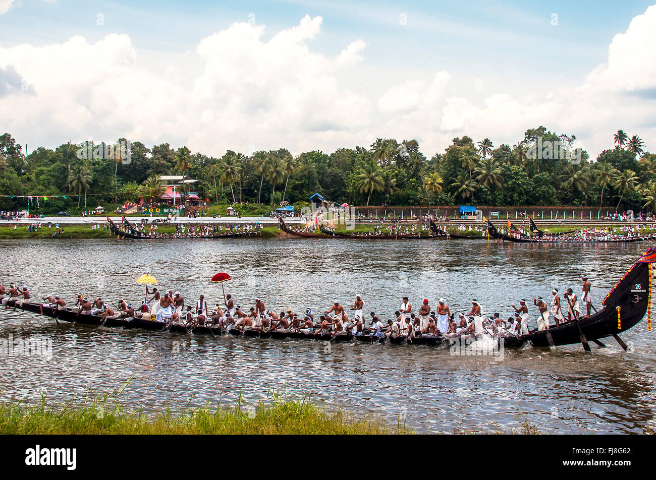 Snake boat race, onam festival, kerala, india, asia Stock Photo