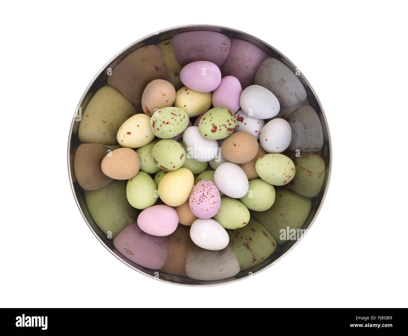 Colorful chocolate easter eggs isolated on white Stock Photo - Alamy