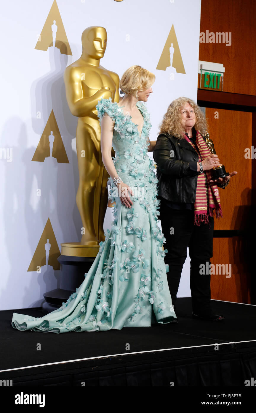 Hollywood, California. 28th Feb, 2016. Costume designer Jenny Beavan