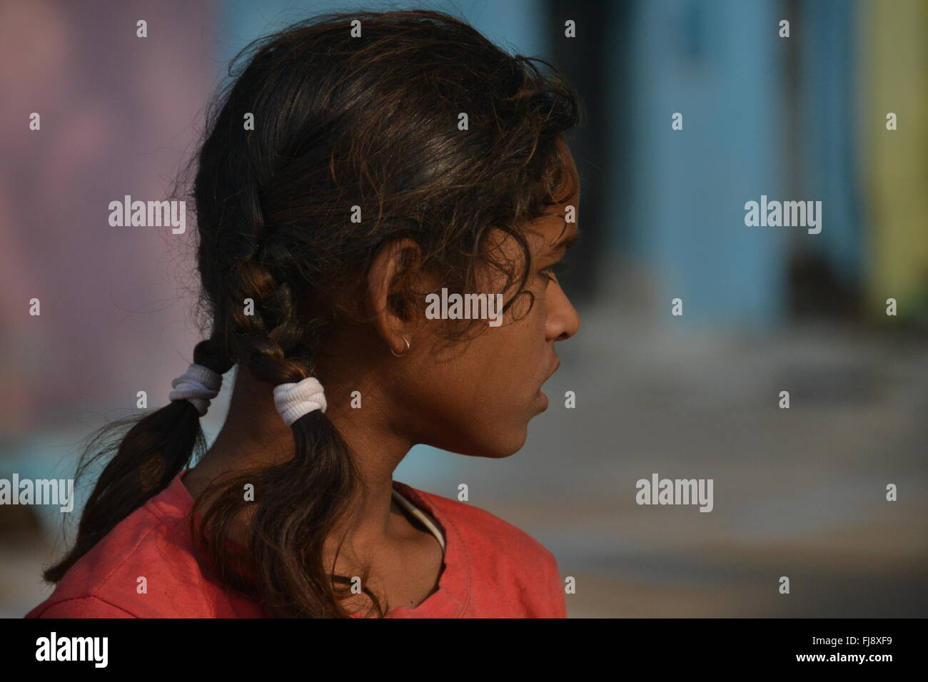 Rural indian girls in saree hi-res stock photography and images - Alamy