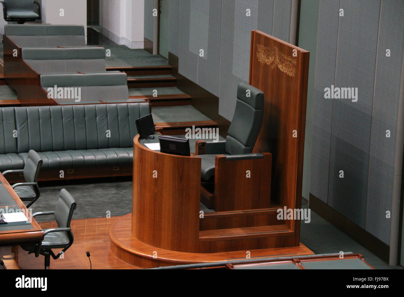 The House of Representatives at the Australian Parliament House at Capital Hill in Canberra. Stock Photo