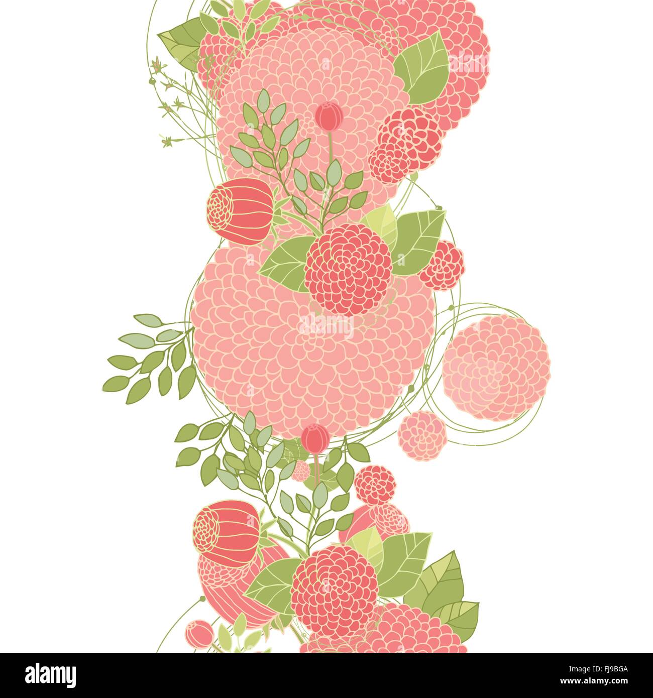 Vertical seamless floral border Stock Vector Image & Art - Alamy