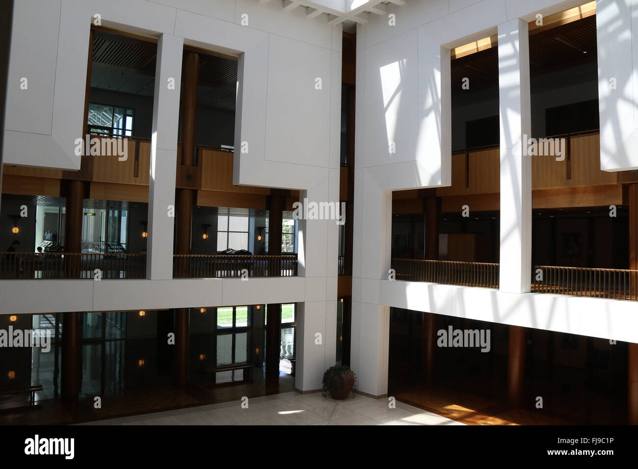 The Members Hall area of Australian Parliament House at Capital Hill in Canberra. Stock Photo
