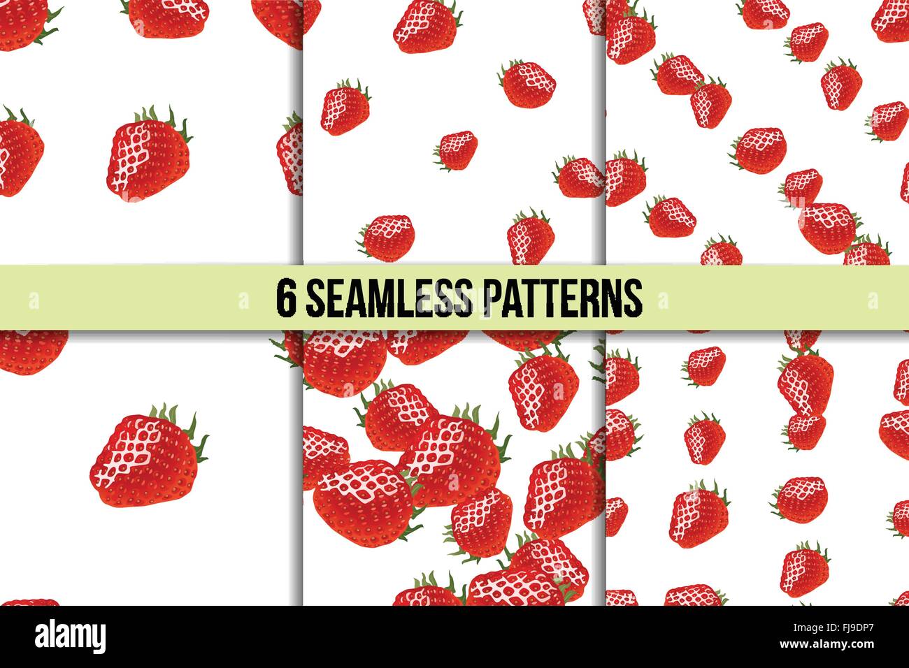 Seamless pattern set with strawberry Stock Vector Image & Art - Alamy