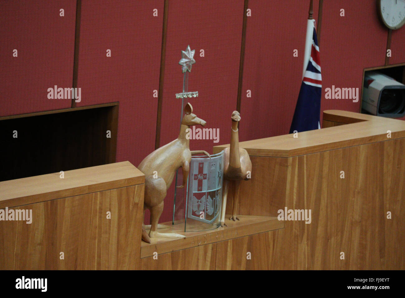 The Senate at Australian Parliament House at Capital Hill in Canberra. Stock Photo
