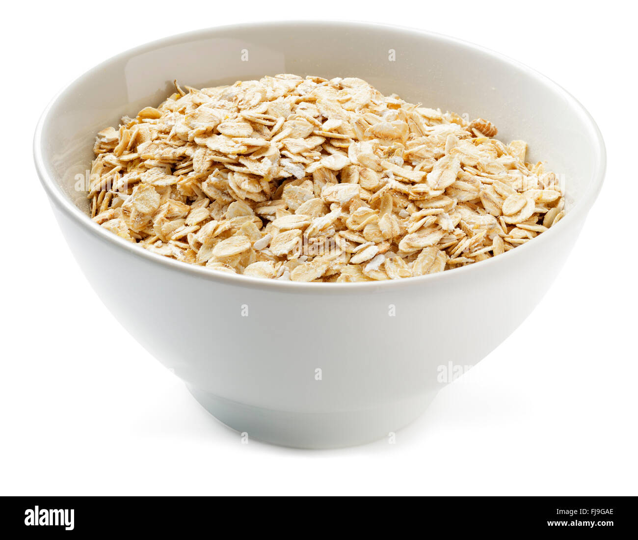 Oats in bowl Stock Photo