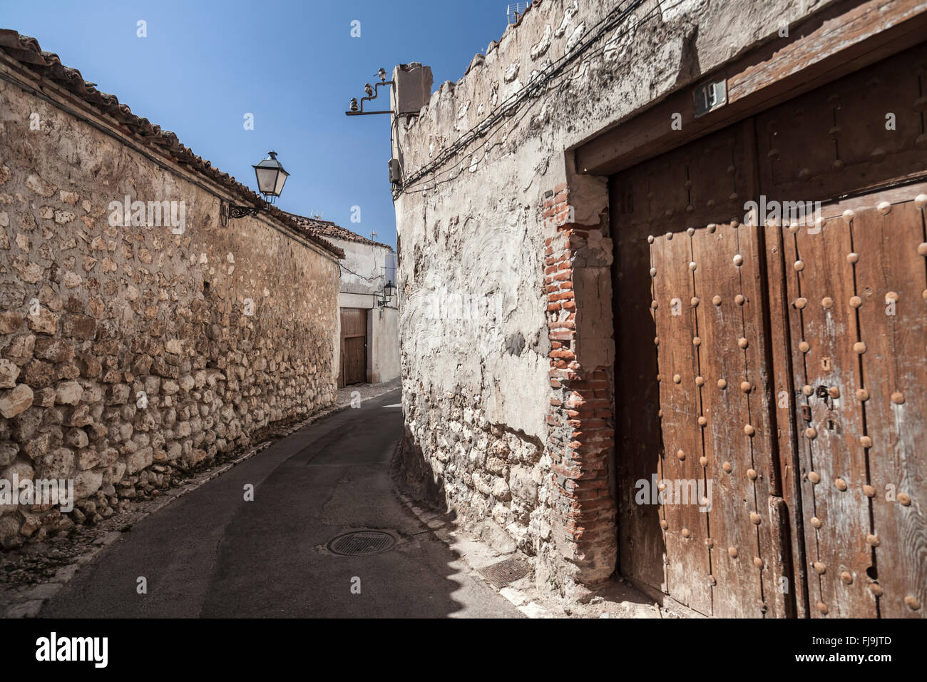 Street Chinchón,Madrid,Spain. Stock Photo