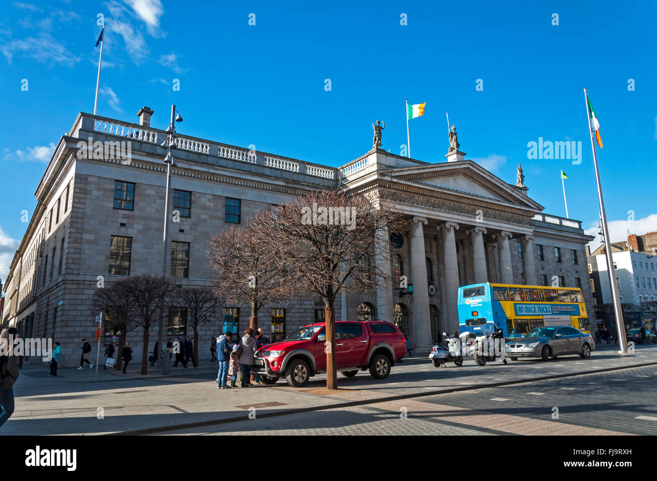 General Post Office GPO frontage, O'Connell Street, Dublin, Ireland Stock Photo