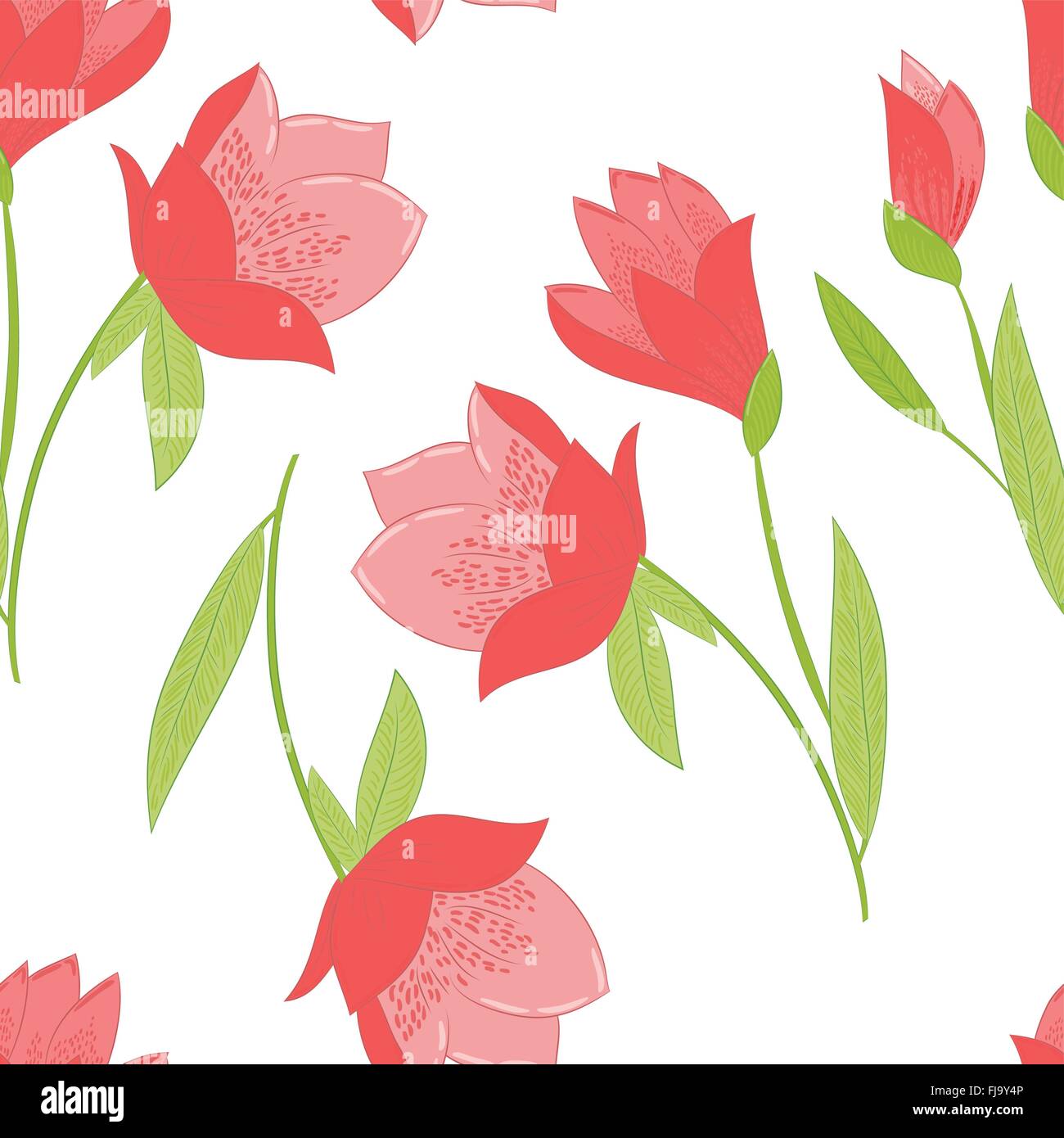 Seamless pattern with tulips Stock Vector Image & Art - Alamy